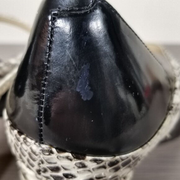 Marc Fisher Zullys Snake Embossed Mary Jane Pump, Black Leather, Womens Size 9 M - Picture 13 of 13